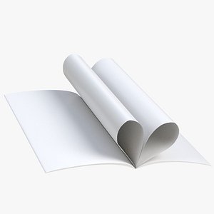 Brochure mockup with a heart shape