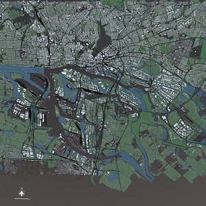 Hamburg Germany - mass buildings 3D model