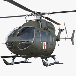 3D eurocopter h-72 lakota helicopter