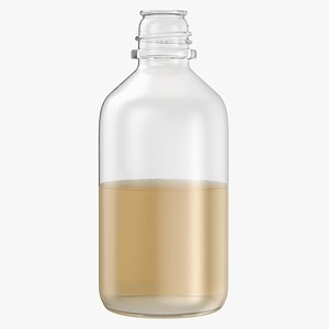 3D laboratory bottle medium ethanol