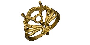 3d gold ring