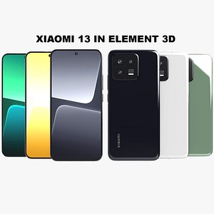 Xiaomi 13 All Colors in Element 3D