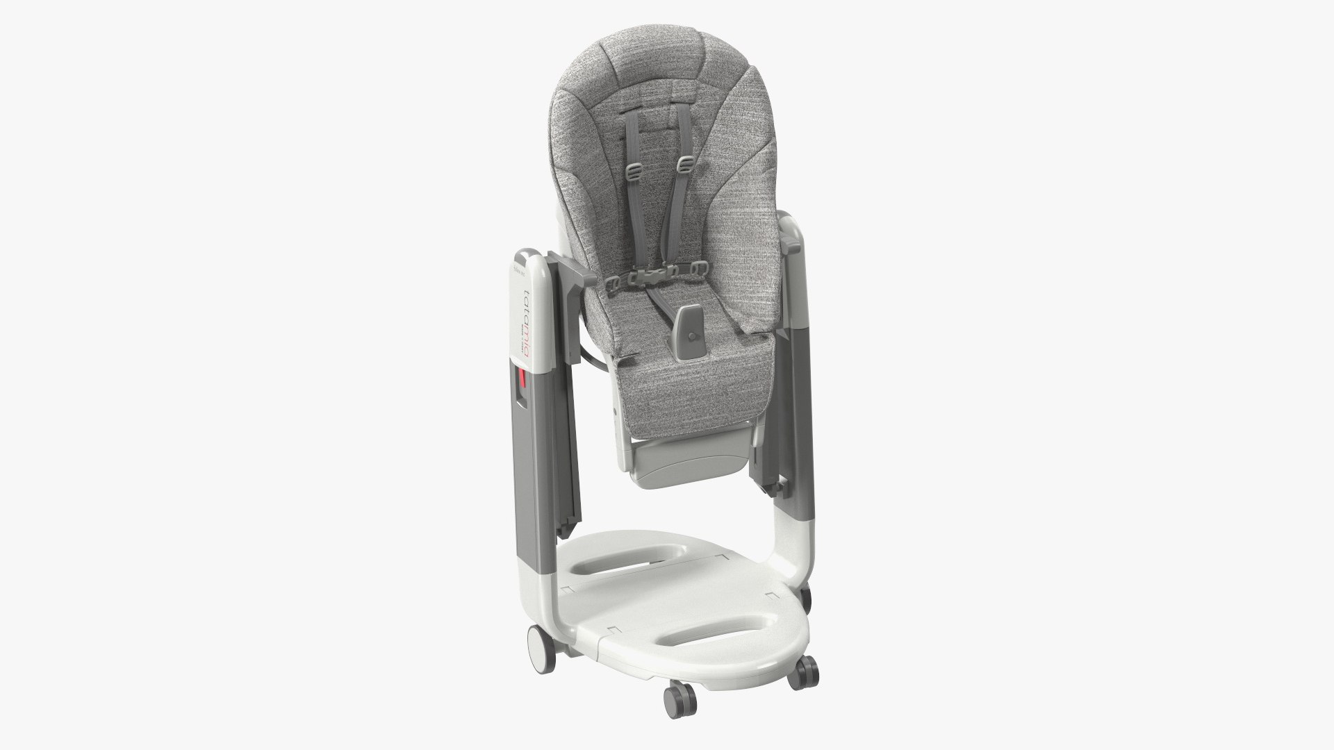 High Chair Peg Perego Horizontal Grey Rigged for Cinema 4D 3D model preview