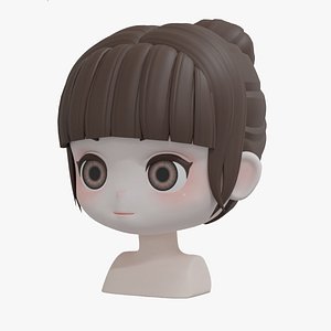 3D Female Hair Style 04 model