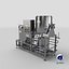 3D beer microbrewery equipment brewery model