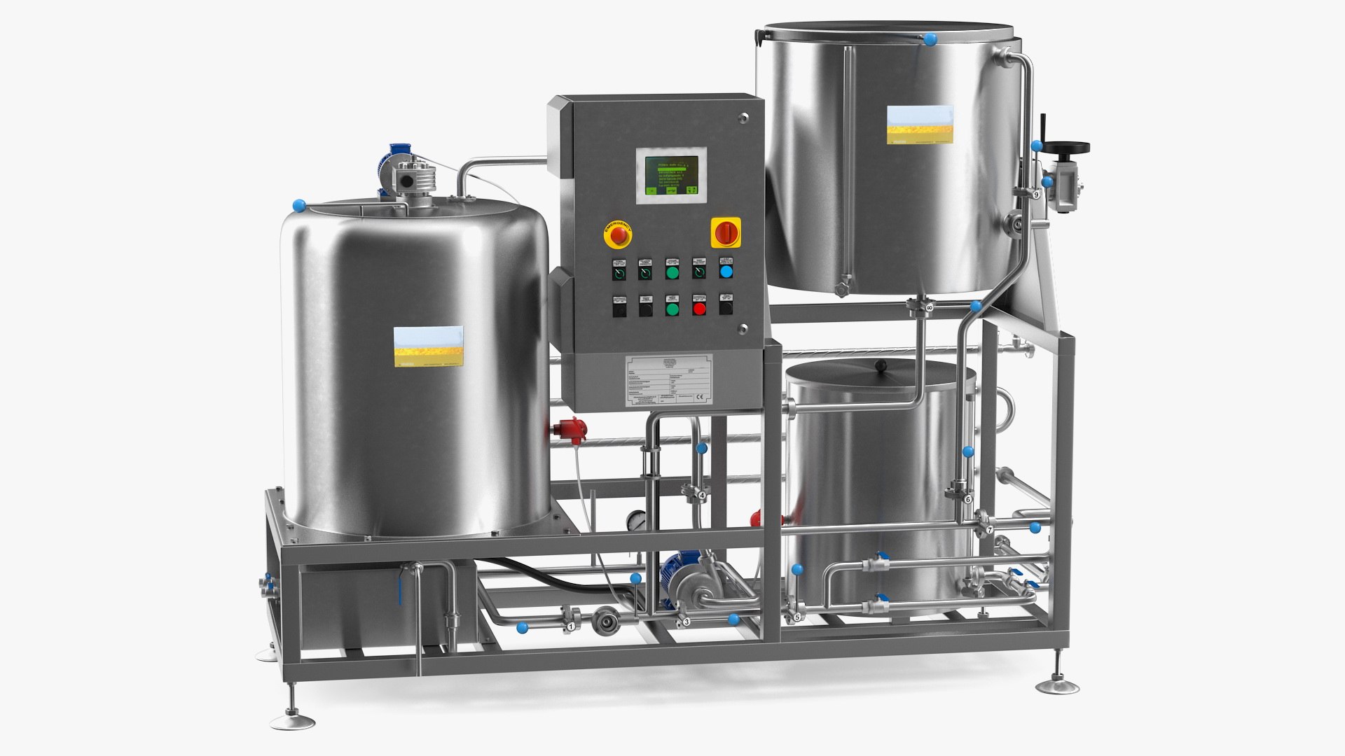 Beer Microbrewery Equipment 3D model preview