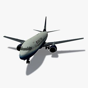 3d b 737-300 united airlines model