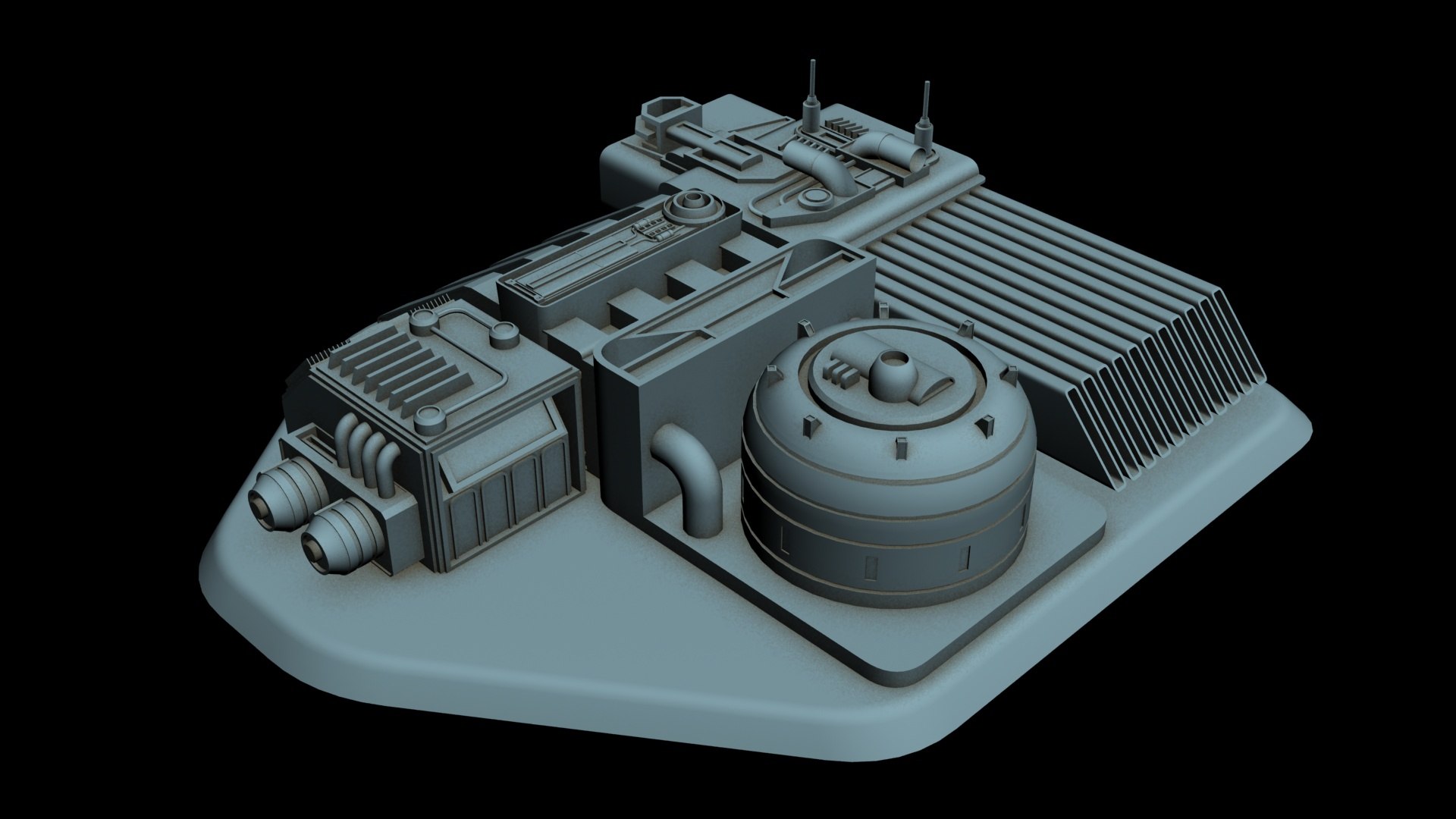 Starship space structure 3D model - TurboSquid 1507587