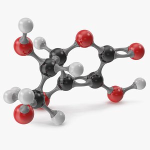 Ascorbic Acid Molecular Model