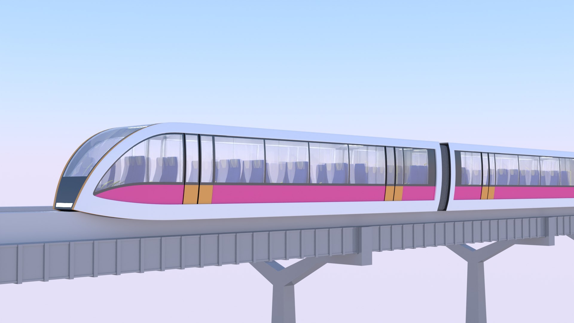 Standard And Monorail Train III 3D Model - TurboSquid 2380240
