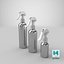 Flacons vaporisateurs en aluminium avec couvercle vaporisateur blanc