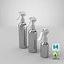 Flacons vaporisateurs en aluminium avec couvercle vaporisateur blanc