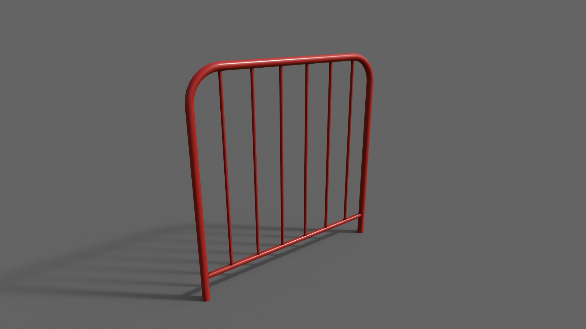 3D PBR Pedestrian Guard Rail Red V2 - TurboSquid 1866721