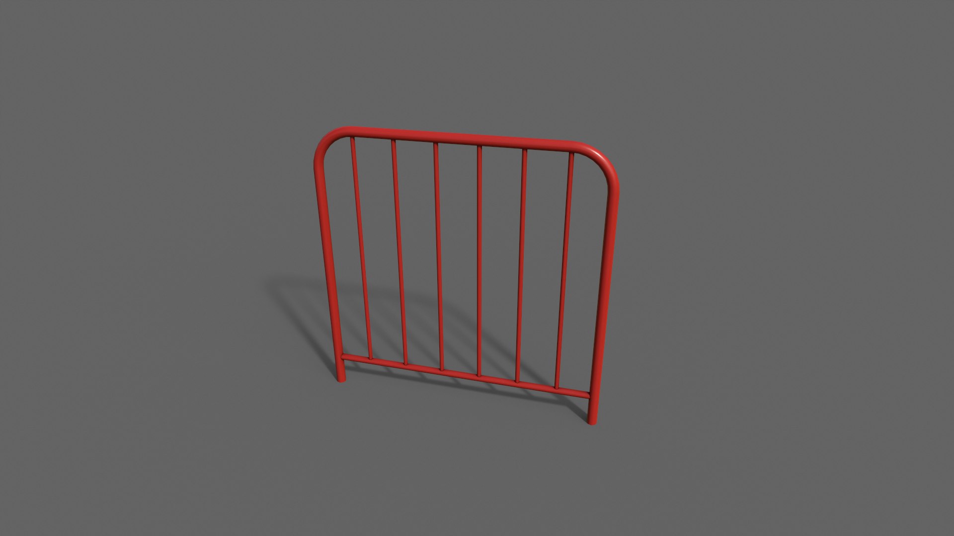 3D PBR Pedestrian Guard Rail Red V2 - TurboSquid 1866721