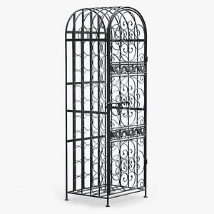 3D Lockable Wine Cage New