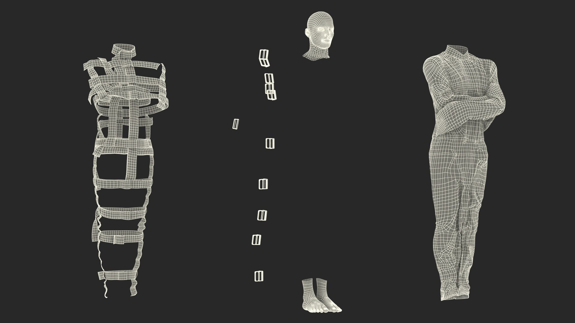 Male Figure In Straitjacket 3D - TurboSquid 2291256
