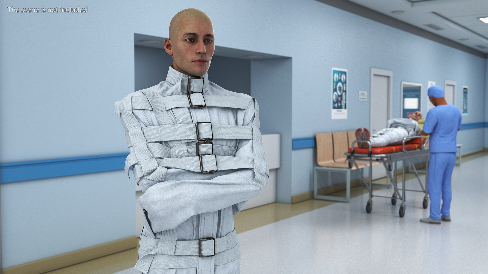 Male Figure In Straitjacket 3D - TurboSquid 2291256