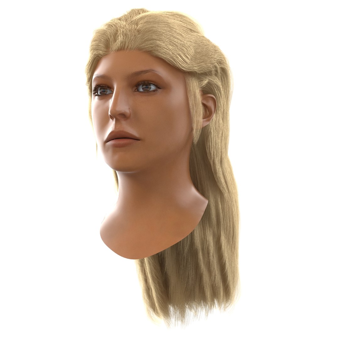 Female Mediterranean Head Modeled 3d Model