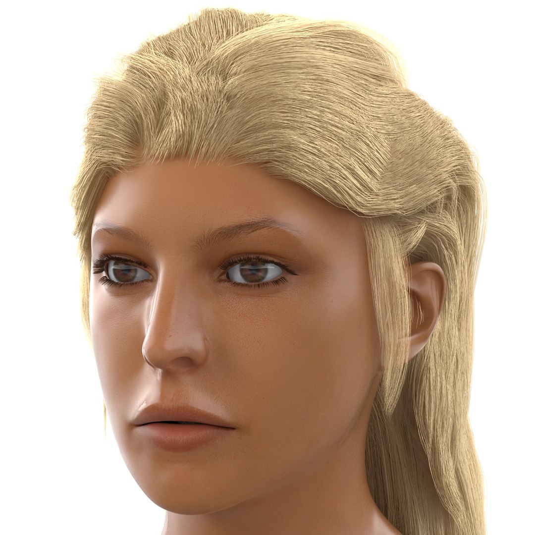 Female Mediterranean Head 3D Model 3D model preview