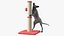 3D model Cat Playing With A Scratching Post
