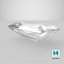 3D model Baguette Cut Diamond