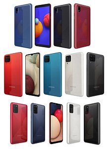 3D samsung galaxy a02s a12 model