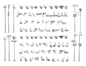 3D Security Surveillance Camera surveillance camera Security Cameras Collection