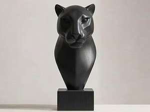 Jaguar Abstract Bust - 3D Print model 3D model