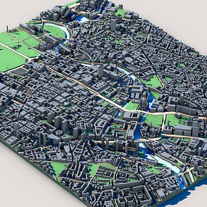 Berlin Cityscape 3D Model Brandenburg Gate TV Tower Skyline German Capital 3D