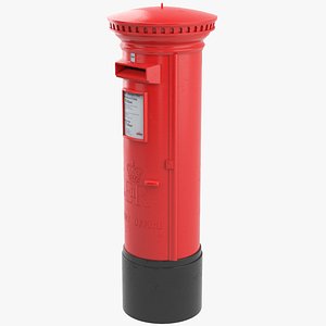 3D British Post Box model