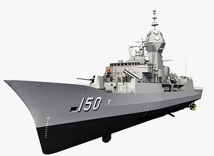 3D ANZAC MEKO Class Frigate HMAS ANZAC FFH 150 model