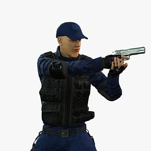 3D Modern Security Operator 3D Character model