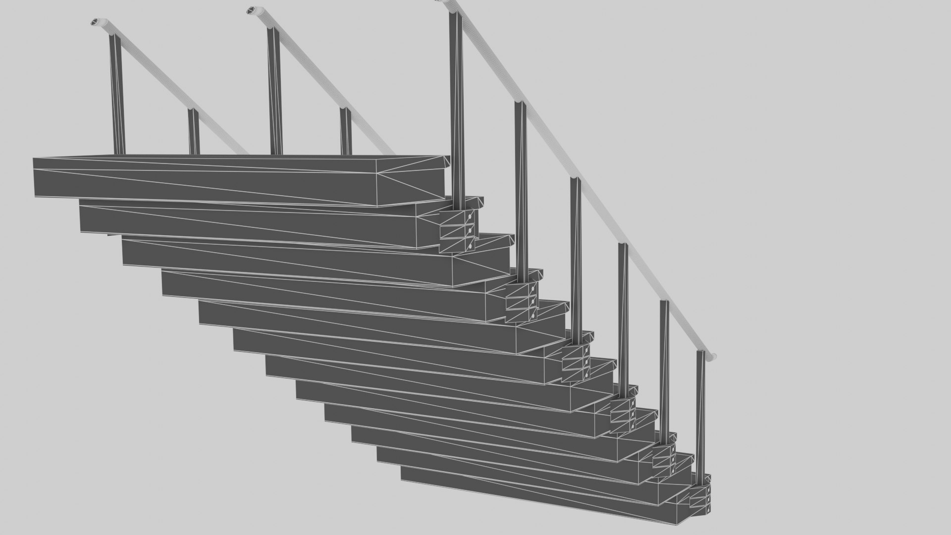 Dual stair 3D model - TurboSquid 1429270