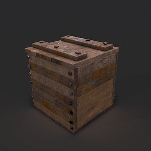 Wooden Crate Container 3D model