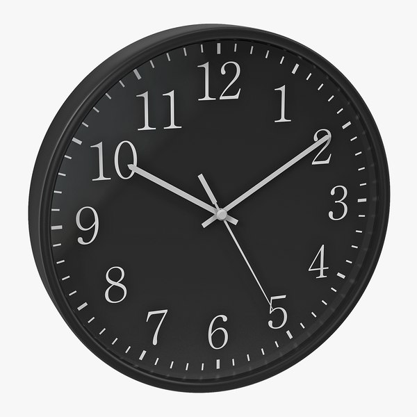 obj office clock 2 black