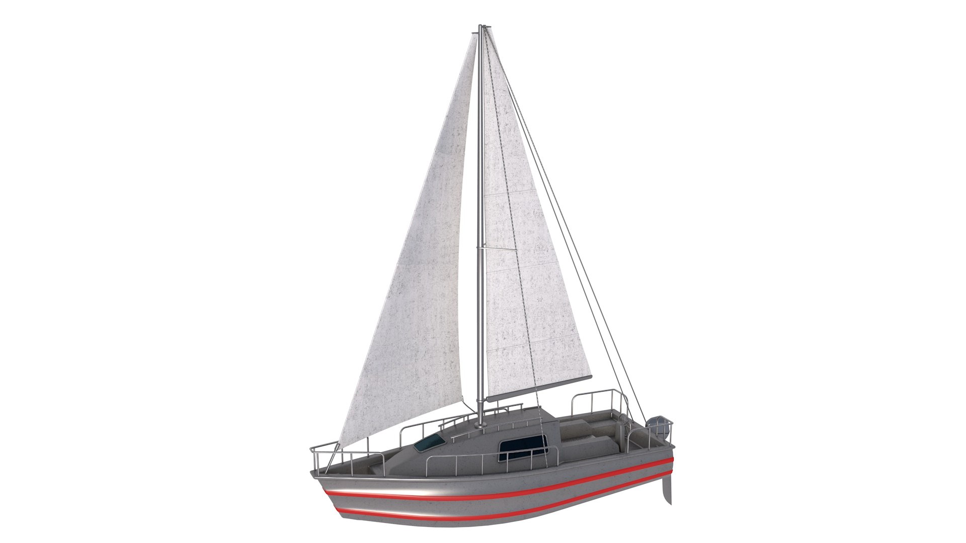3D Small Sailing Yacht Model - TurboSquid 2134528