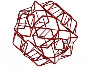 Wireframe Shape Dodecadodecahedron