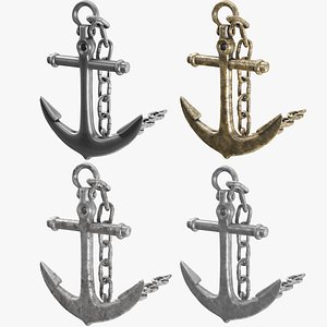 3D real ship anchor