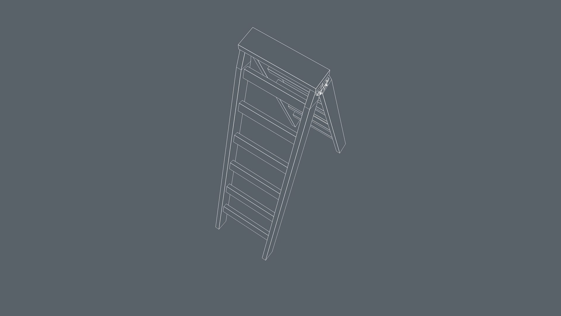 3D Wooden Ladder model https://p.turbosquid.com/ts-thumb/xW/lzwaPF/xU/wireframe0003/png/1764166645/1920x1080/fit_q87/4e8562cd001f5c8d4b6471277fd5dfe2ffea630f/wireframe0003.jpg