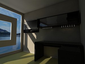 galant wall cabinet desk 3d dwg