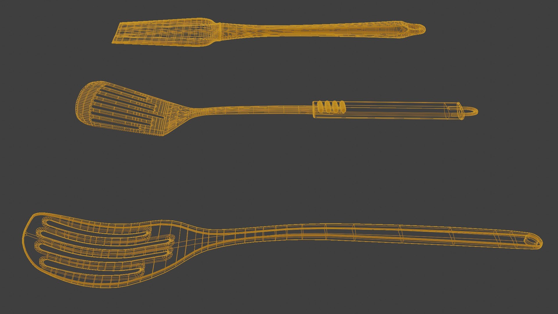 Spatula Set 3D Model - TurboSquid 1999546