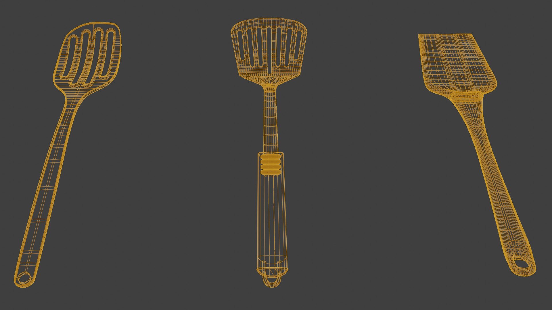 Spatula Set 3D Model - TurboSquid 1999546