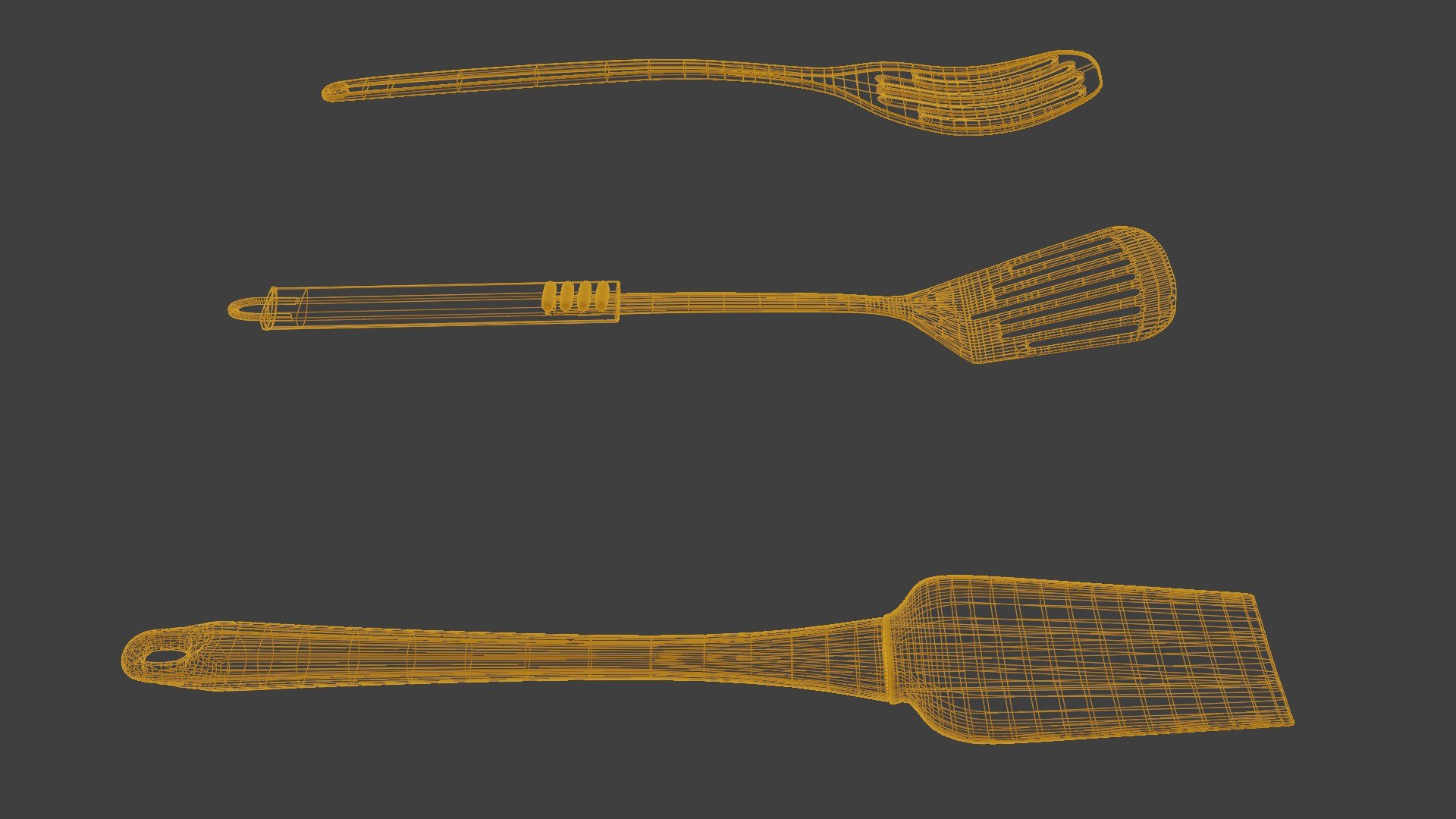 Spatula Set 3D Model - TurboSquid 1999546