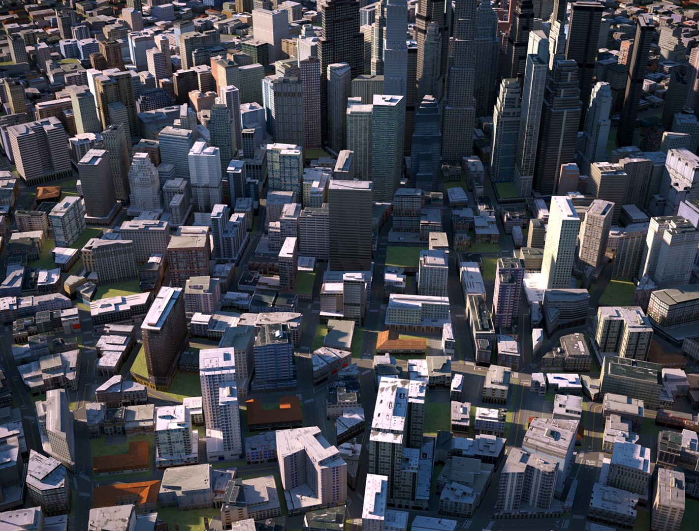 3D City Cityscape Model - TurboSquid 1674597