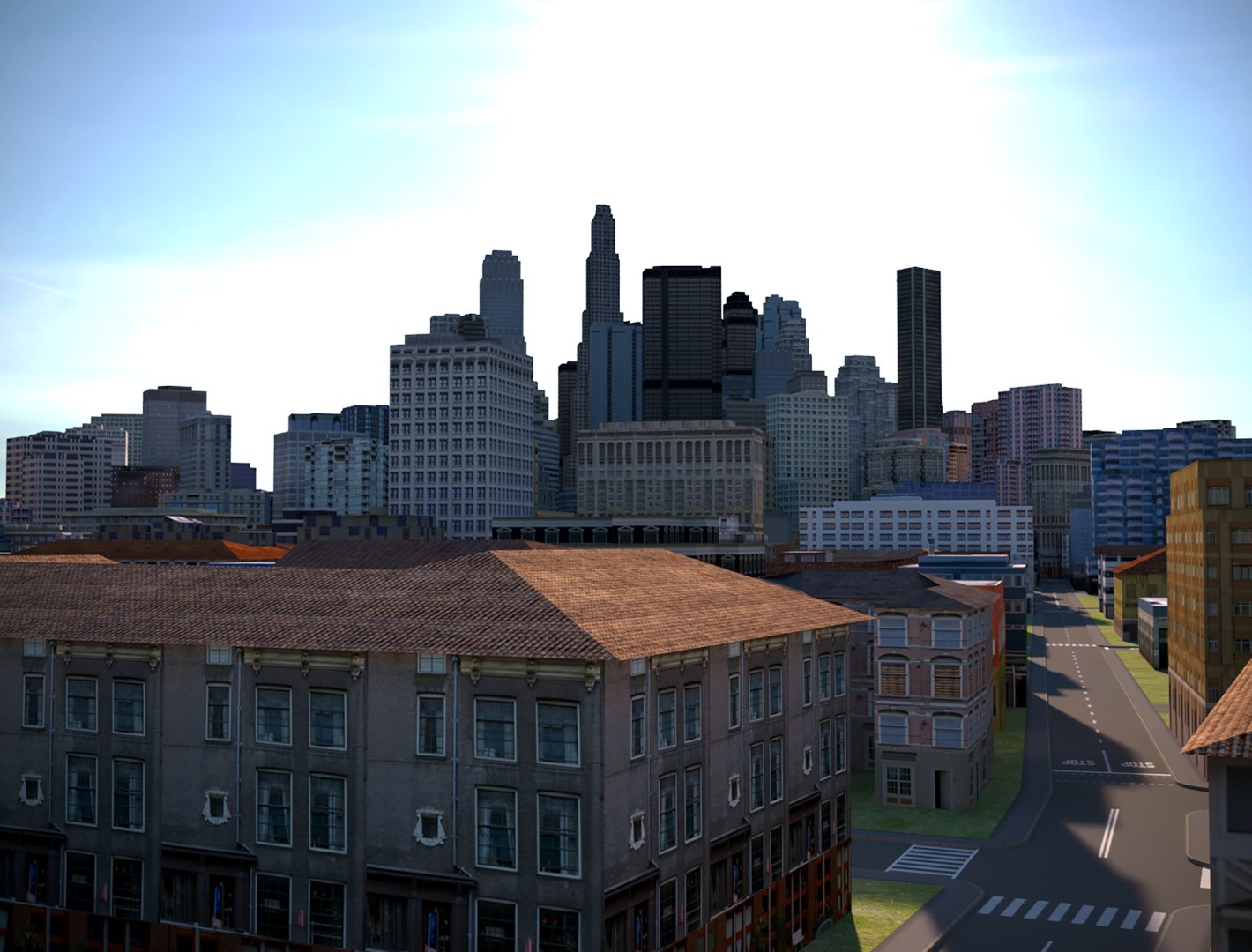 3D City Cityscape Model - TurboSquid 1674597