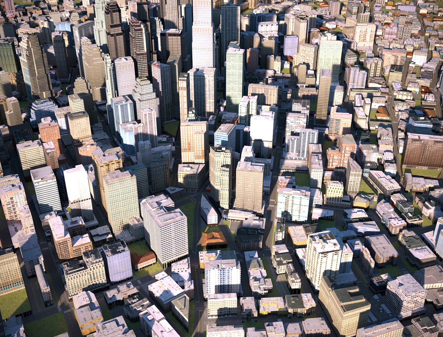 3D City Cityscape Model - TurboSquid 1674597