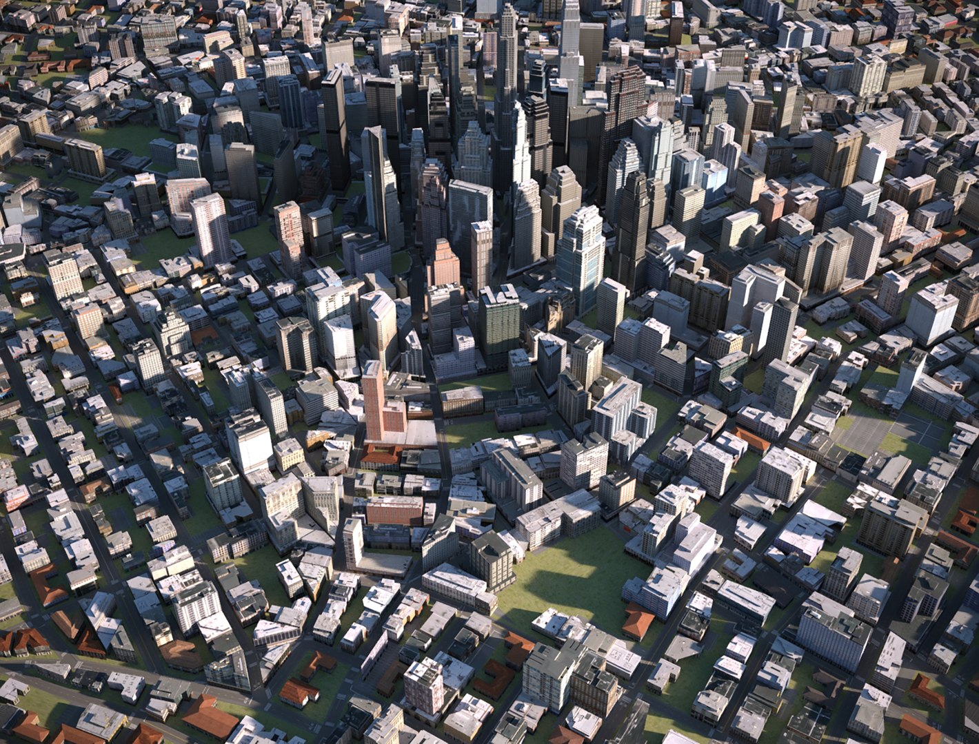 3D City Cityscape Model - TurboSquid 1674597