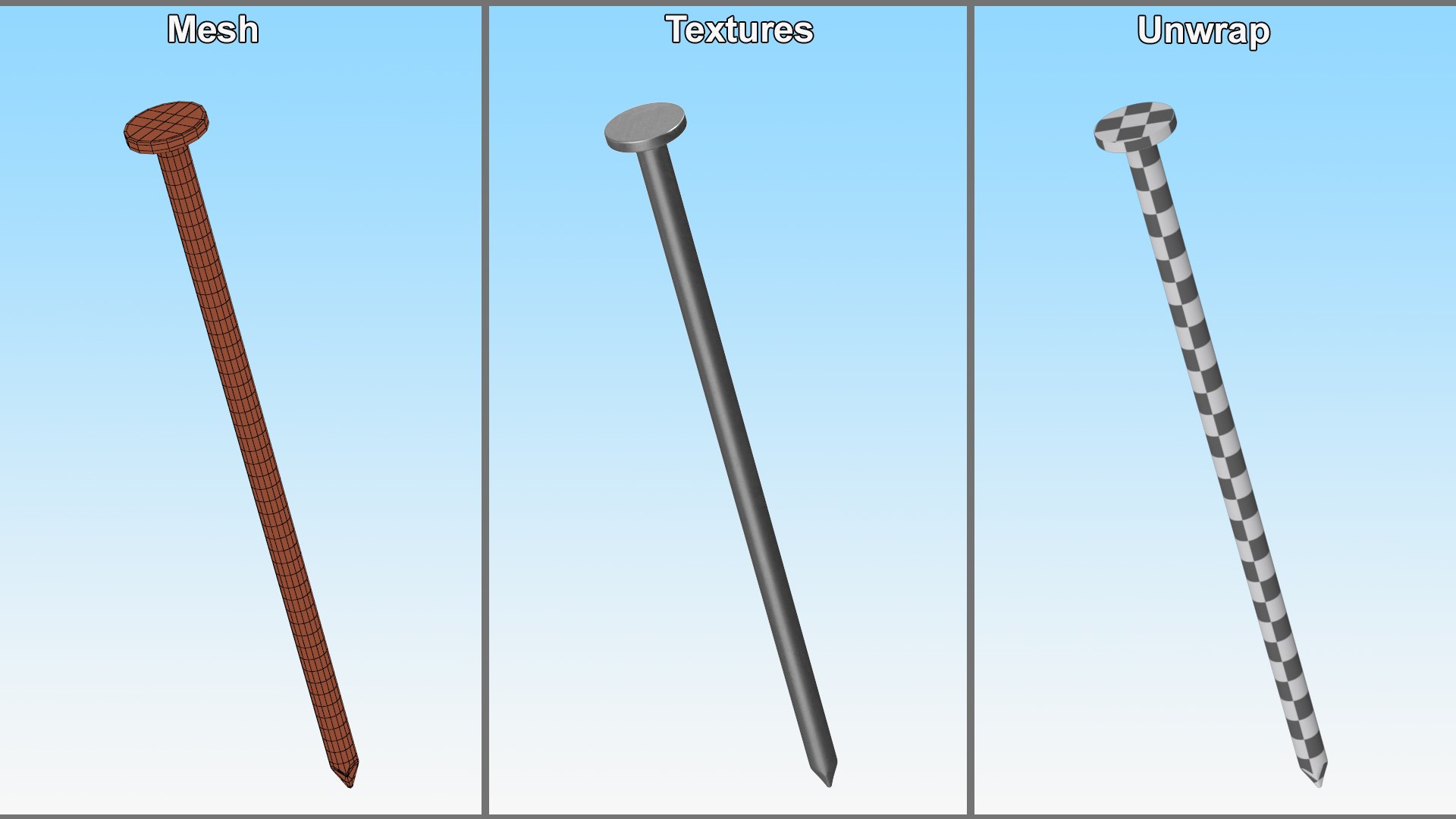 Pole Barn Nails Model TurboSquid 2061407