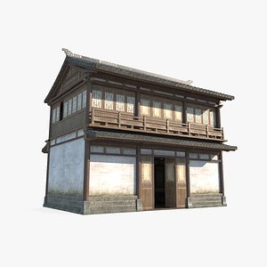 Asian Ancient Architecture Urban Houses 3D