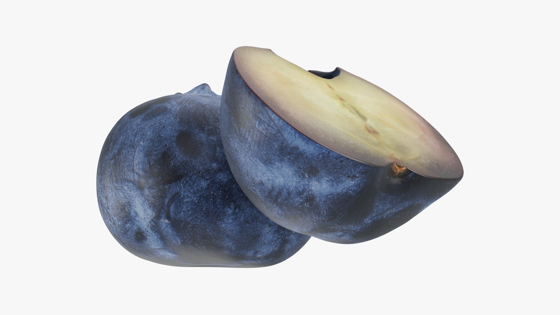 Whole And Half Blueberries 3D Model - TurboSquid 2199417